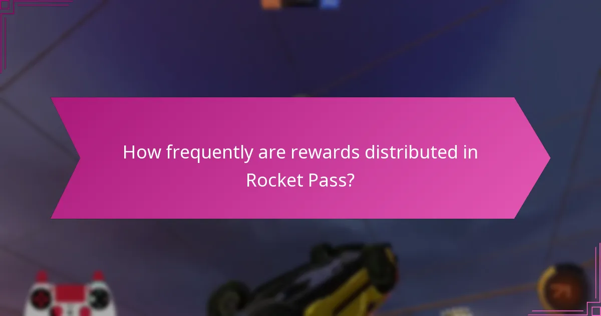 How frequently are rewards distributed in Rocket Pass?